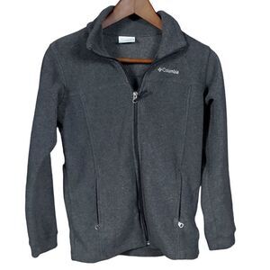 Columbia Jacket Girls Size XL Gray Fleece Full Zip Warm Pockets Outdoor Comfy
